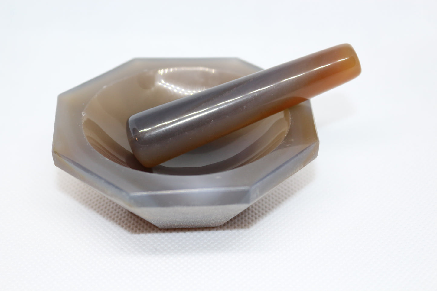 Agate Mortar and Handheld Set